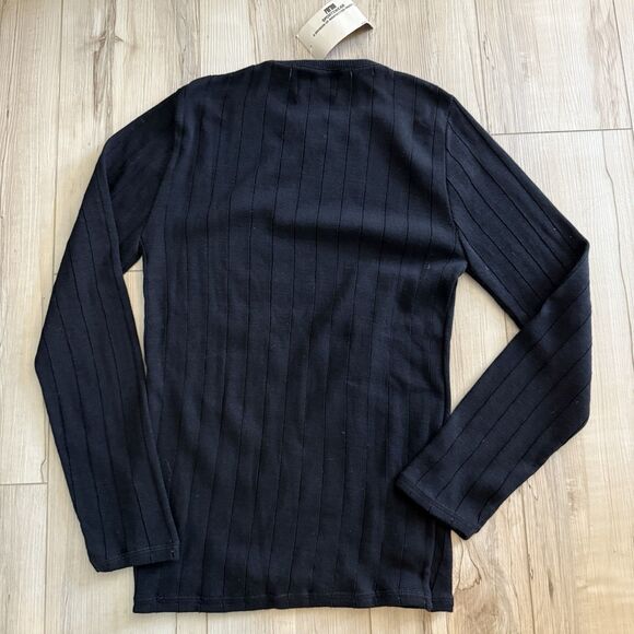 NWT Vintage 70s Manskin by Forum Sportswear Rainbow Stitched Fitted Knit Size L - Picture 3 of 5